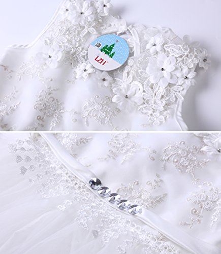LZH Vestido de Niñas Cordón Princesa Vestidos de Novia Falda Larga para Fiesta Cosplay Disfraz 6-16 años（120-170）