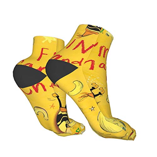 Macarrones Y Queso Suave Tobillo Calcetines Atléticos Transpirables Casual Crew Calcetines Para Hombres Y Mujeres