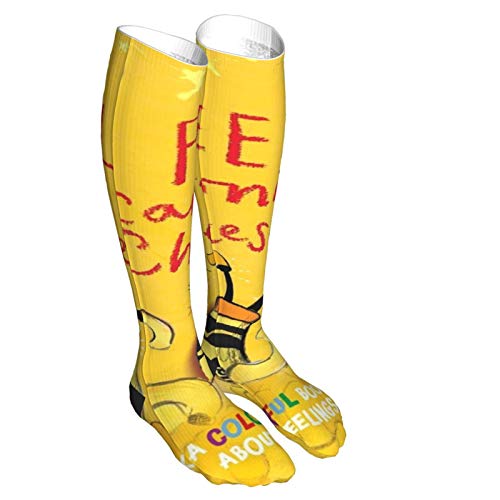 Macarrones Y Queso Transpirables Calcetines Atléticos Moda Calf Longitud de la Rodilla Medias Casual Calcetines