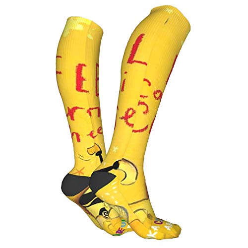Macarrones Y Queso Transpirables Calcetines Atléticos Moda Calf Longitud de la Rodilla Medias Casual Calcetines