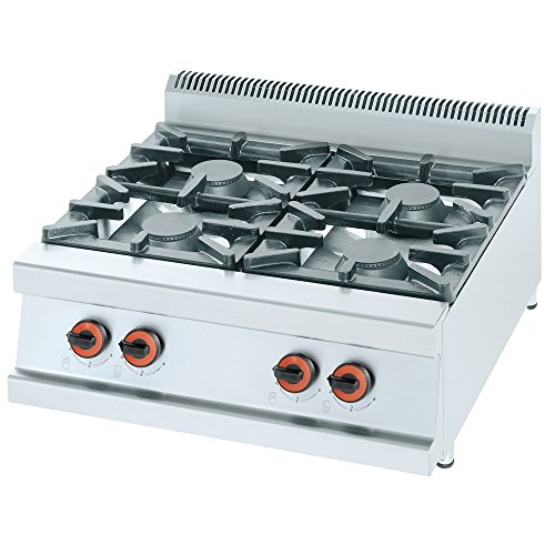 Macfrin R4S Cocina de Sobremesa a Gas 4 Fuegos 26 Kw