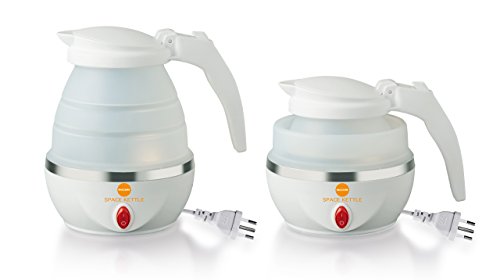 Macom Just Kitchen 862 Space Kettle - hervidor eléctrico compacto, plegable, de viaje, blanco