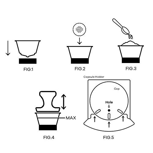 Madama - Cápsula de café Dolce Gusto recargable, reutilizable y compatible. Acero inoxidable y silicona apta para alimentos. 100 % fabricado en Italia. Paquete de una cápsula