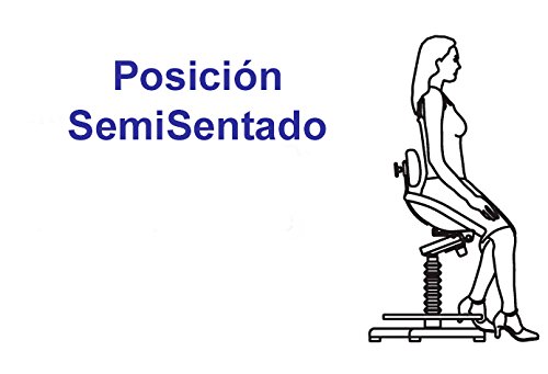 MadridGadgetStore® Taburete Silla Ergonomica Profesional para Personal Sanitario Musicos Museo Hostelería Dependientas Trabajar Sentado SemiSitting Cuidar tu Espalda Recta Color Negro