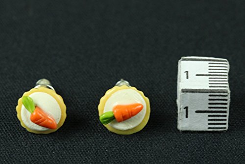Magdalena Möhrchenkuchen 10mm pendientes Miniblings torta tortas de zanahoria