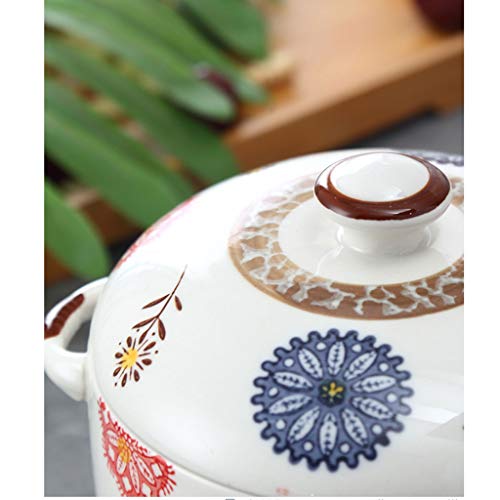 Magdalena Porcelana Nido de agua a prueba de Menú del Mayordomo pequeño pájaro Menú del Mayordomo de cerámica cocido al vapor del huevo Soup Bowl Pot bebé Crisol de guisado Adecuado for Horno Lavavaji