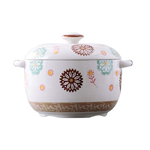 Magdalena Porcelana Nido de agua a prueba de Menú del Mayordomo pequeño pájaro Menú del Mayordomo de cerámica cocido al vapor del huevo Soup Bowl Pot bebé Crisol de guisado Adecuado for Horno Lavavaji