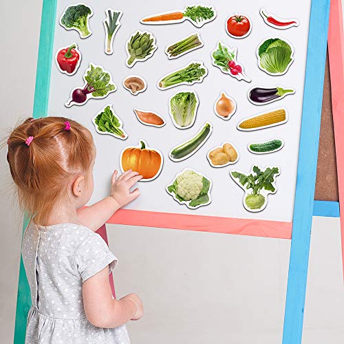 MAGDUM Verduras Imanes Foto Real Infantil para niños - Imanes Nevera Grandes - Juguetes EDUCATIVOS bebé 3 años - Imanes Pizarra magnética para Aprender - Teatro de imán para niños