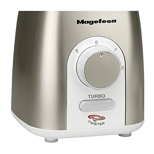 Magefesa 02BE4244000 Batidora vaso Twister 600 W, 1500 milliliters, Aluminio, Acero inoxidable, 2 Velocidades, Multicolor