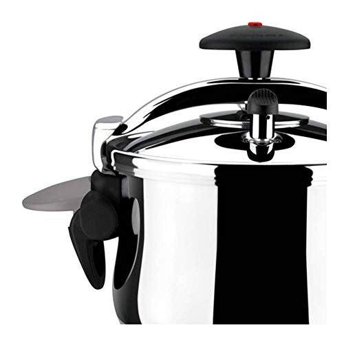 MAGEFESA Star Olla a presión rápida, fácil Uso, Acero Inoxidable 18/10, Apta para inducción. Fondo termodifusor, 3 Sistemas de Seguridad (Plie, 6L)