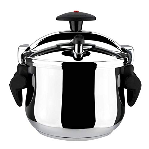 MAGEFESA Star Olla a presión rápida, fácil Uso, Acero Inoxidable 18/10, Apta para inducción. Fondo termodifusor, 3 Sistemas de Seguridad (Plie, 6L)