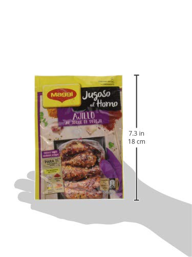 Maggi Jugoso al Horno a la Barbacoa - 1 Bolsa para Horno con Condimentos a la Barbacoa- Paquete de 16x36g - Total: 576g