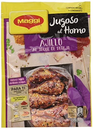 Maggi Jugoso al Horno a la Barbacoa - 1 Bolsa para Horno con Condimentos a la Barbacoa- Paquete de 16x36g - Total: 576g
