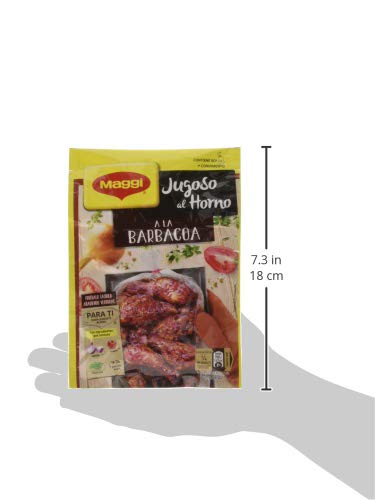 Maggi Jugoso al Horno a la Barbacoa - 1 Bolsa para Horno con Condimentos - Paquete de 16x30g - Total: 480g
