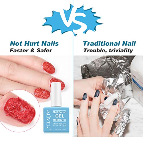 Magic Gel Removedor De Esmalte De Uñas, Eliminar La Goma Laca, Esmalte Uv, Extensiones De Uñas 3 Minutos, Sin Papel De Aluminio, Clips, Remojo O Envoltura, Uñas No Dañadas, Paquete De 2, Azul