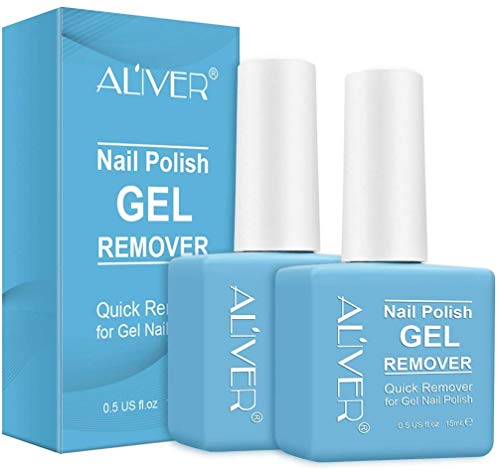 Magic Gel Removedor De Esmalte De Uñas, Eliminar La Goma Laca, Esmalte Uv, Extensiones De Uñas 3 Minutos, Sin Papel De Aluminio, Clips, Remojo O Envoltura, Uñas No Dañadas, Paquete De 2, Azul