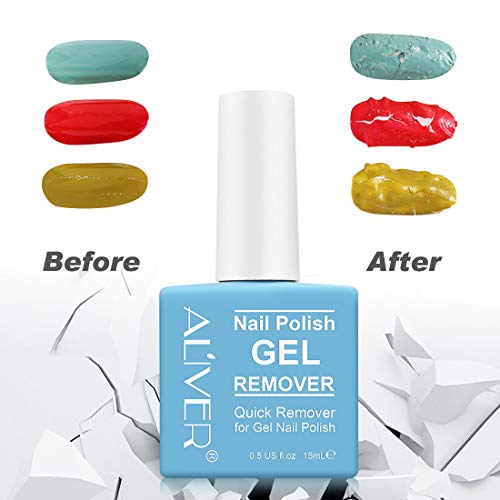 Magic Gel Removedor De Esmalte De Uñas, Eliminar La Goma Laca, Esmalte Uv, Extensiones De Uñas 3 Minutos, Sin Papel De Aluminio, Clips, Remojo O Envoltura, Uñas No Dañadas, Paquete De 2, Azul