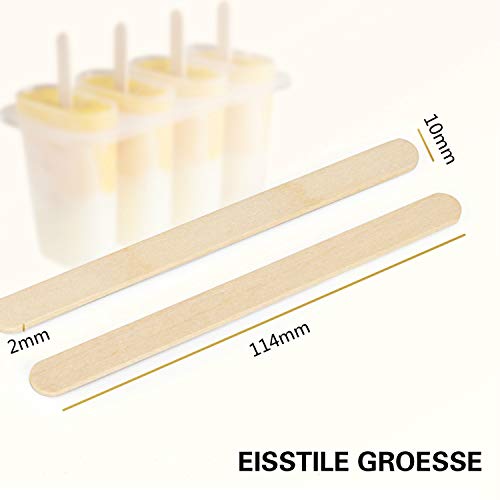 Magicfly 1000 Palos de Madera para Manualidades Uso Artesanal Palitos de Madera para Helado DIY Depresores Espátulas Paleta de Madera Aplicador de Cera Caliente 11,4 x 1 cm