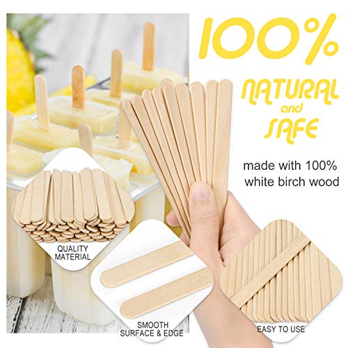 Magicfly 1000 Palos de Madera para Manualidades Uso Artesanal Palitos de Madera para Helado DIY Depresores Espátulas Paleta de Madera Aplicador de Cera Caliente 11,4 x 1 cm