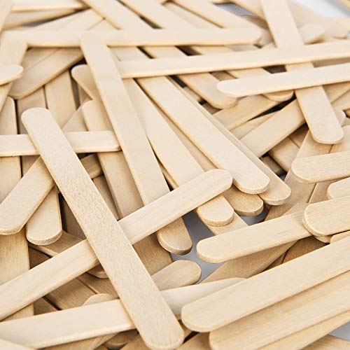 Magicfly 1000 Palos de Madera para Manualidades Uso Artesanal Palitos de Madera para Helado DIY Depresores Espátulas Paleta de Madera Aplicador de Cera Caliente 11,4 x 1 cm