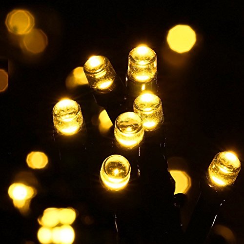 MagicLux Tech Luces Solar Exterior Tira Lamparas led de Decoración/Garden iluminación de 22 Metros, 200 Leds de decoración con de 8 Modos de Cambia Las Formas,Impermeable(luz cálida)