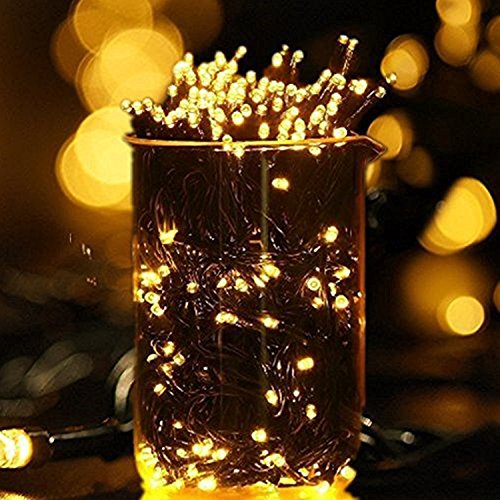 MagicLux Tech Luces Solar Exterior Tira Lamparas led de Decoración/Garden iluminación de 22 Metros, 200 Leds de decoración con de 8 Modos de Cambia Las Formas,Impermeable(luz cálida)