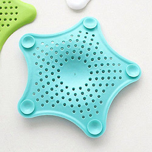 MagiDeal Filtro para sumidero, recolector de Pelo, para Fregadero de Cocina, tapón de bañera, colador de Lavabo, Filtro de Ducha, Azul, 16 cm