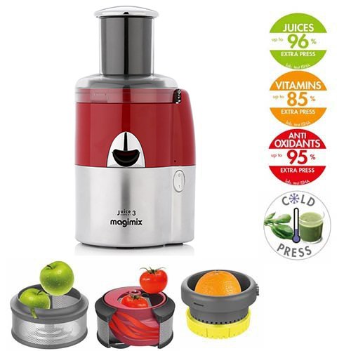 Magimix - Juice Expert 3 Extractor jugo juice expert 3 rojo/cromo