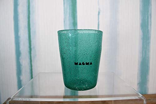 Magma - Juego de 6 vasos tipo Glassware de 260 ml con forma de tumbler de pasta de vidrio de colores soplados a boca.