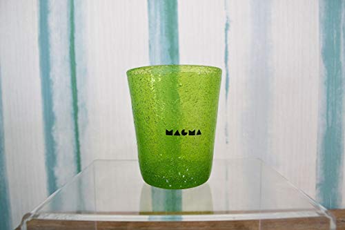 Magma - Juego de 6 vasos tipo Glassware de 260 ml con forma de tumbler de pasta de vidrio de colores soplados a boca.