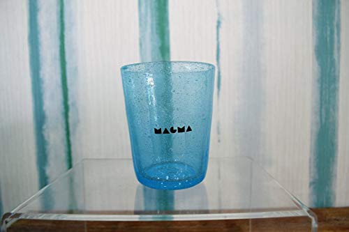 Magma - Juego de 6 vasos tipo Glassware de 260 ml con forma de tumbler de pasta de vidrio de colores soplados a boca.