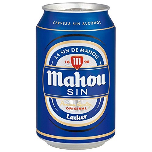 Mahou - Sin Alcohol Cerveza Dorada Lager - Pack de 12 x 33 cl