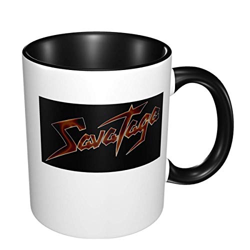 maichengxuan savatage Logo taza tazas de café tazas de té tazas de porcelana tazas para beber para la oficina y el hogar