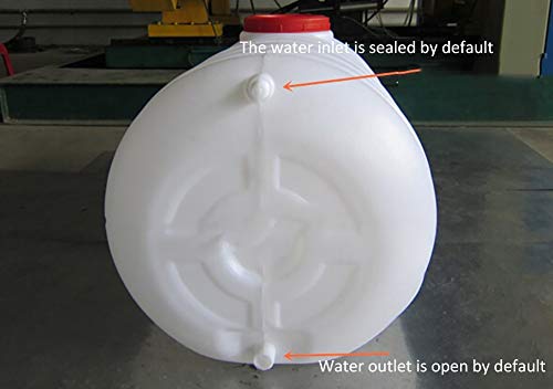 MAIDEHAO Cubo de Agua de Pesca portátil Gruesa Blanca Horizontal fermentador de Tanque de Agua con Tanque de Almacenamiento de Gran Cubo de plástico de Calidad alimentaria Tapa (Size : 150L)