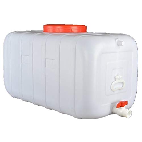MAIDEHAO Cubo de Agua de Pesca portátil Gruesa Blanca Horizontal fermentador de Tanque de Agua con Tanque de Almacenamiento de Gran Cubo de plástico de Calidad alimentaria Tapa (Size : 150L)