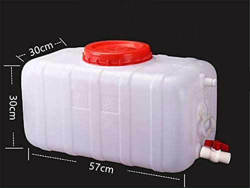 MAIDEHAO Cubo de Agua de Pesca portátil Gruesa Blanca Horizontal fermentador de Tanque de Agua con Tanque de Almacenamiento de Gran Cubo de plástico de Calidad alimentaria Tapa (Size : 150L)