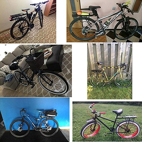 MAIKEHIGH Ajustable Carrier Trasera para Bicicleta portaequipajes Bicicleta Accesorios Soporte de Equipo Footstock Bicicleta Portador Estante con Reflector