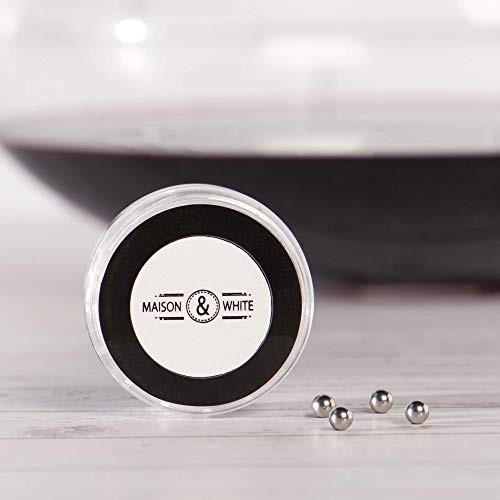 Maison & White Bolas mágicas de limpieza | Juego de bolas de acero inoxidable reutilizables para limpiar cristalería | Perlas de limpieza de botellas para decantadores, floreros y cristalería