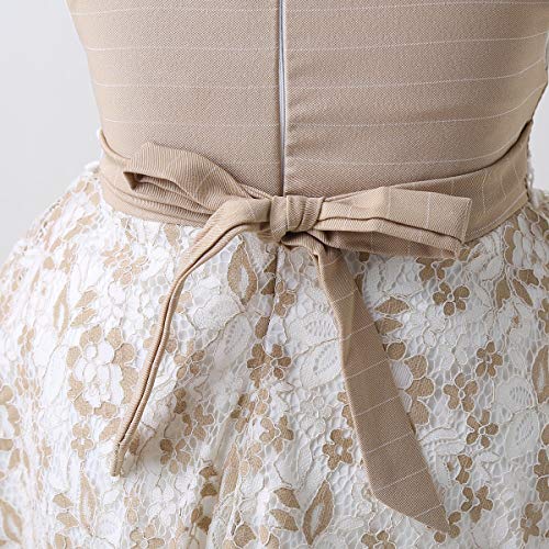Mama stadt Vestido de Bautizo para Niñas Encaje Bordado Ceremonia Boda Princesa Cumpleaños Banquete Bowknot Vestido/140