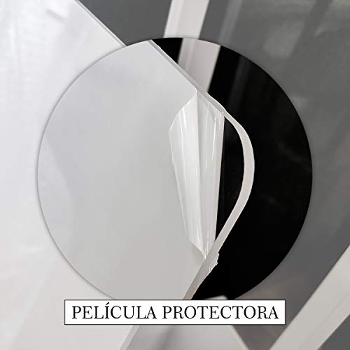 Mampara Protectora de Metacrilato de 100x80cm para Escritorio y Mesa, Transparente, Grosor de 3mm, Mampara de Protección para Oficina, Bar, Cafetería y Restaurante, 100x80cm