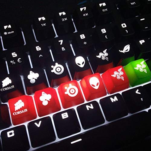 Man-hj Teclas del Teclado R4 Perfil de retroiluminación del Teclado mecánico ABS KeyCaps corazón G Key Cap por ESC F1 a F12 número de Clave (Color : Keycaps 3)