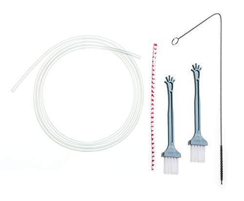 Manguera de leche 2m Ø6 mm Cepillo de manguera de leche Manguera para cafetera totalmente automática con cepillo de limpieza Piezas de repuesto para Jura Siemens Krups Saeco Melitta Nivona