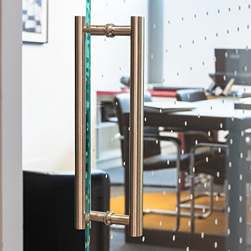 Manija de Puerta Tirador de 350 mm de Acero Inoxidable Satinado Manija Puerta de Cristal