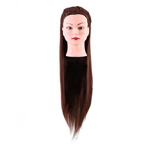 Maniquí Cabeza Peluca para Peluquería Practicas Peinado cosmetología maniqui pelo natural profesional Formación maniquíes de aprendizaje