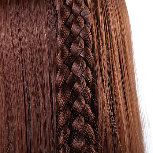 Maniquí Cabeza Peluca para Peluquería Practicas Peinado cosmetología maniqui pelo natural profesional Formación maniquíes de aprendizaje