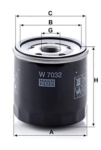 MANN-FILTER W 7032 Original Filtro de Aceite, Para automóviles