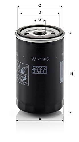 MANN-FILTER W 719/5 Filtro de Aceite, para automóviles y vehículos de Utilidad