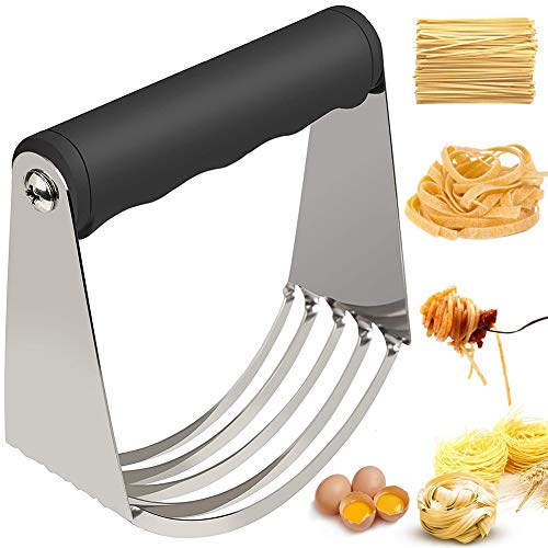 Mano Mezclador de Masa, BETOY Masa de Acero Inoxidable Mezclador Mezclador de Harina con Mango Ergonómico Utiliza para Hacer Pan, Pasteles, Galletas y Pizza, 12x10x5cm(Plata)