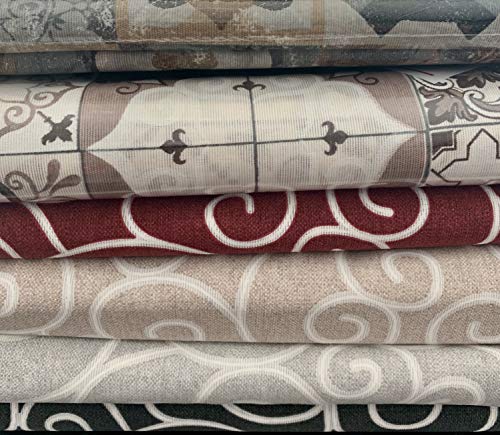Mantel antimanchas con diseño de rombo, color azul, en espiral, gris, tamaño 140 x 180 cm, no necesita planchado, impermeable, fabricado en Italia