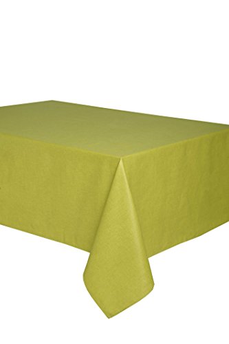Mantel antimanchas rectangular Olimpia 50% algodón 50% poliéster, resinado y con Teflón de Dupont® - 150x300 - Liso verde